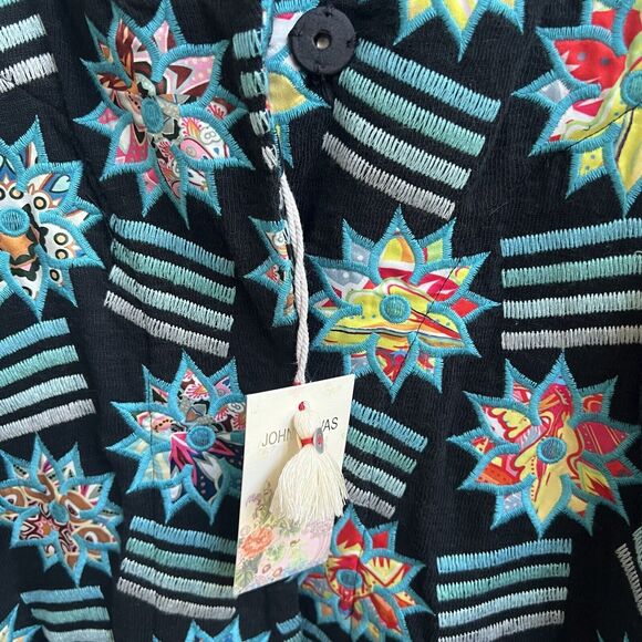 Johnny Was NWT Chelsea Midi Bomber Jacket Embroidered Duster Coat Sz S Oversized - Picture 3 of 6